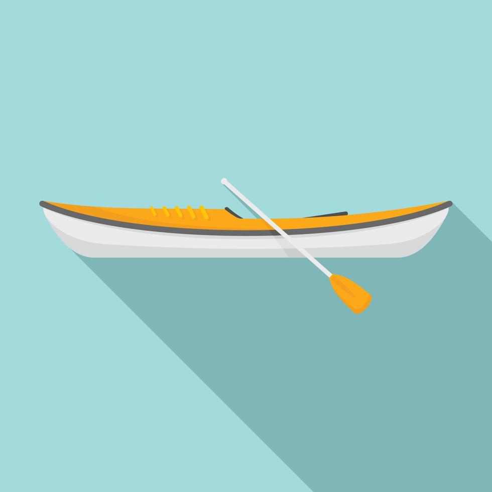 Speed kayak icon, flat style vector