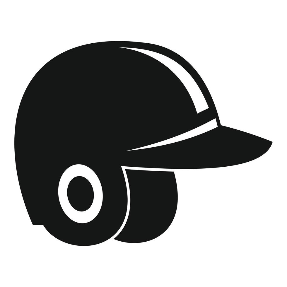 icono de casco de béisbol, estilo simple vector