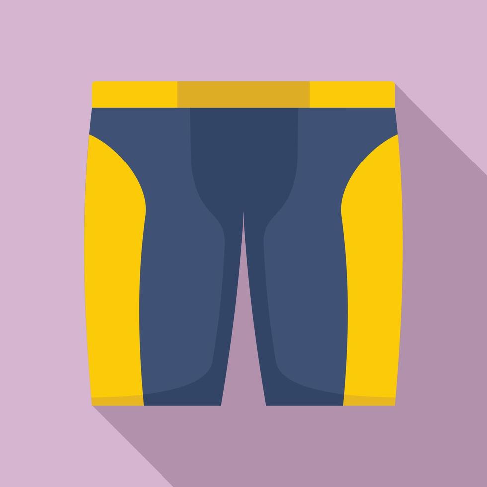 icono de pantalones cortos de bicicleta, estilo plano vector