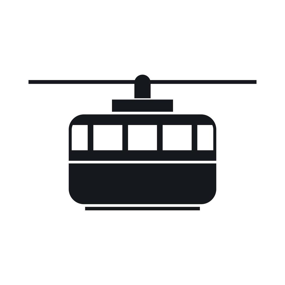 Funicular icon, simple style vector
