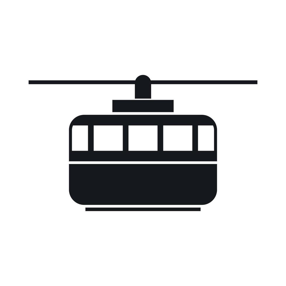 icono de funicular, estilo simple vector