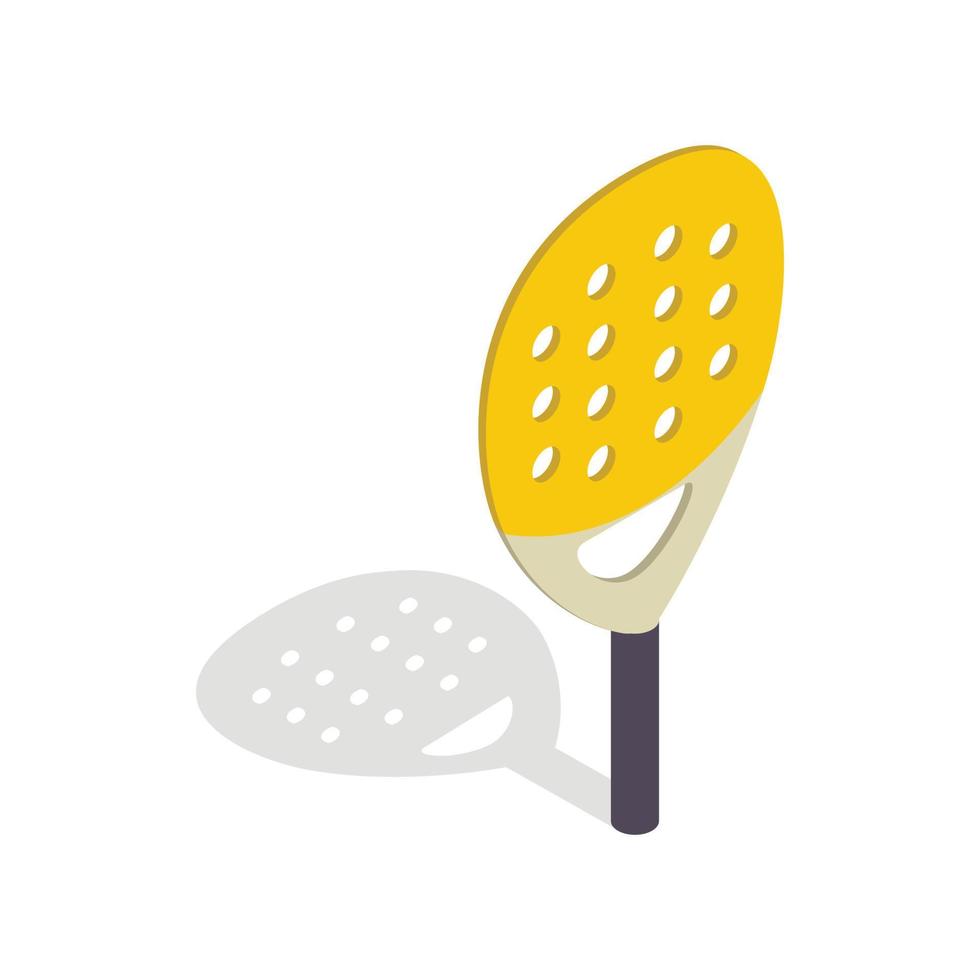 Paddle match racket, isometric 3d style vector