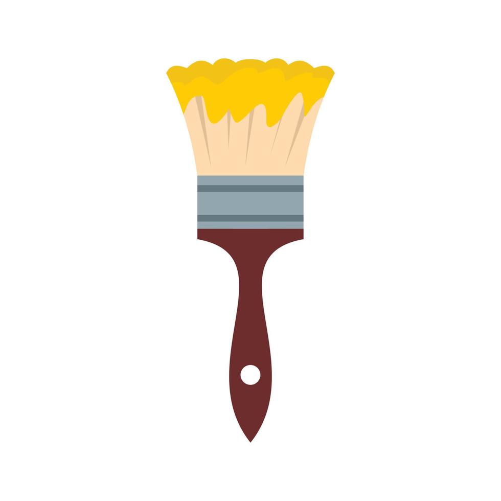 Paint brush icon, flat style vector