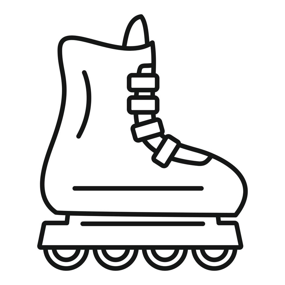 Children inline skates icon, outline style vector