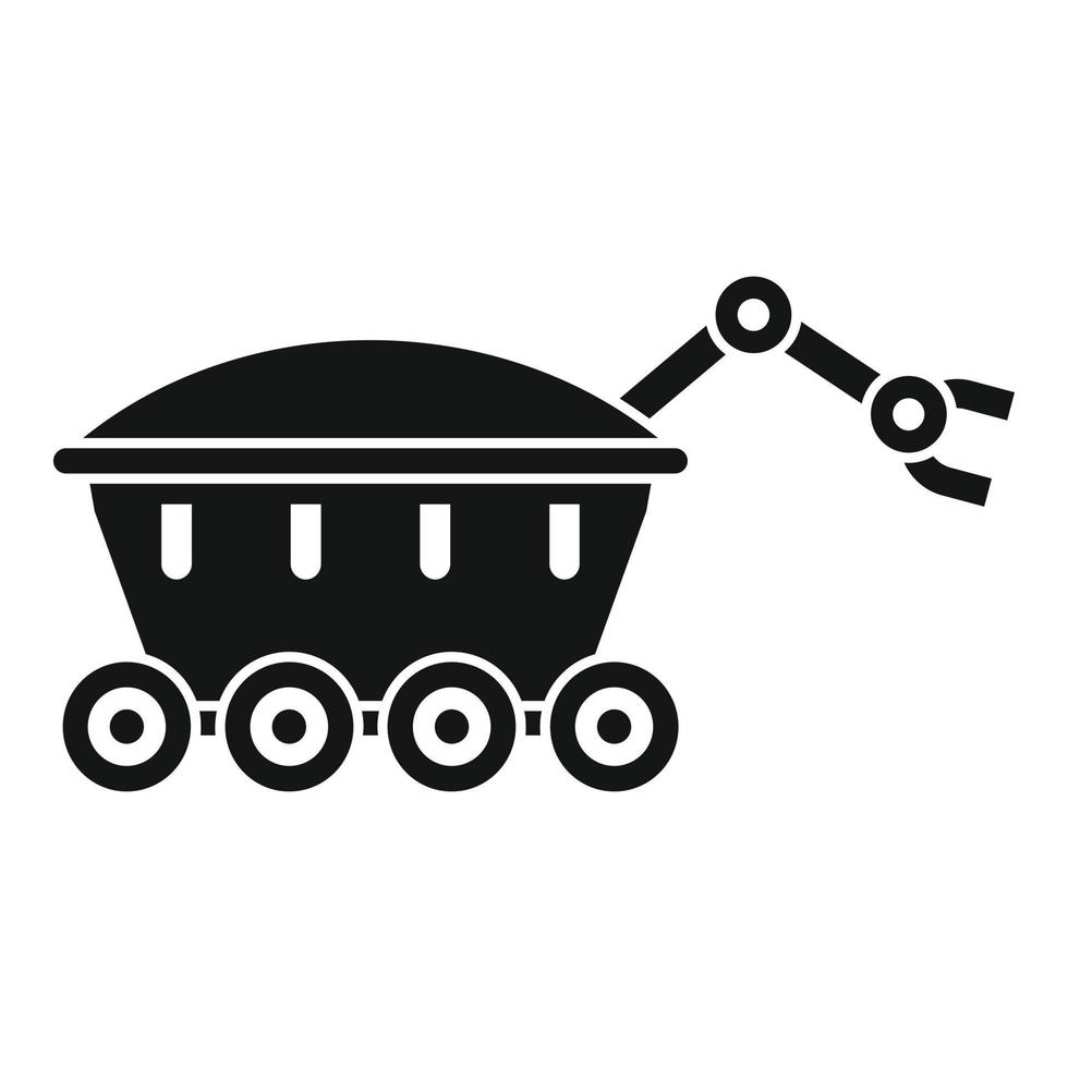 Space rover icon, simple style vector