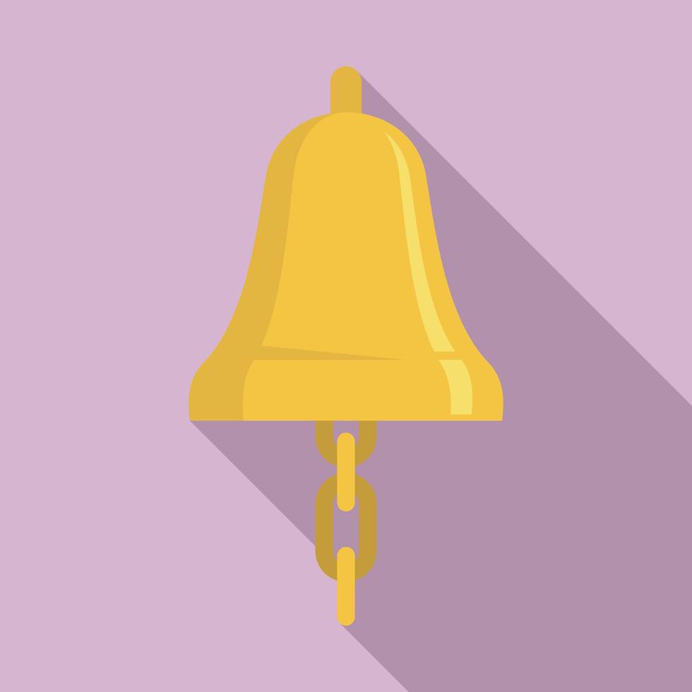 icono de campana de marinero, estilo plano vector