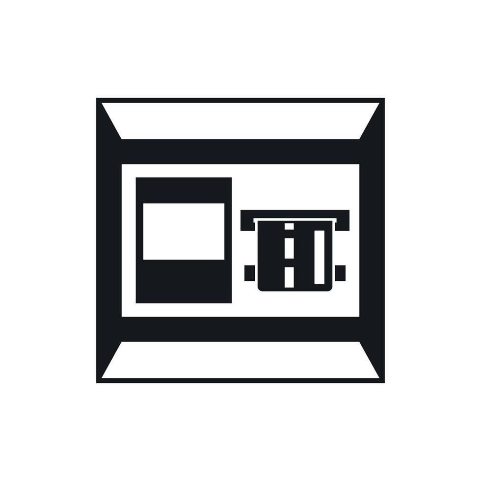 ATM icon, simple style vector