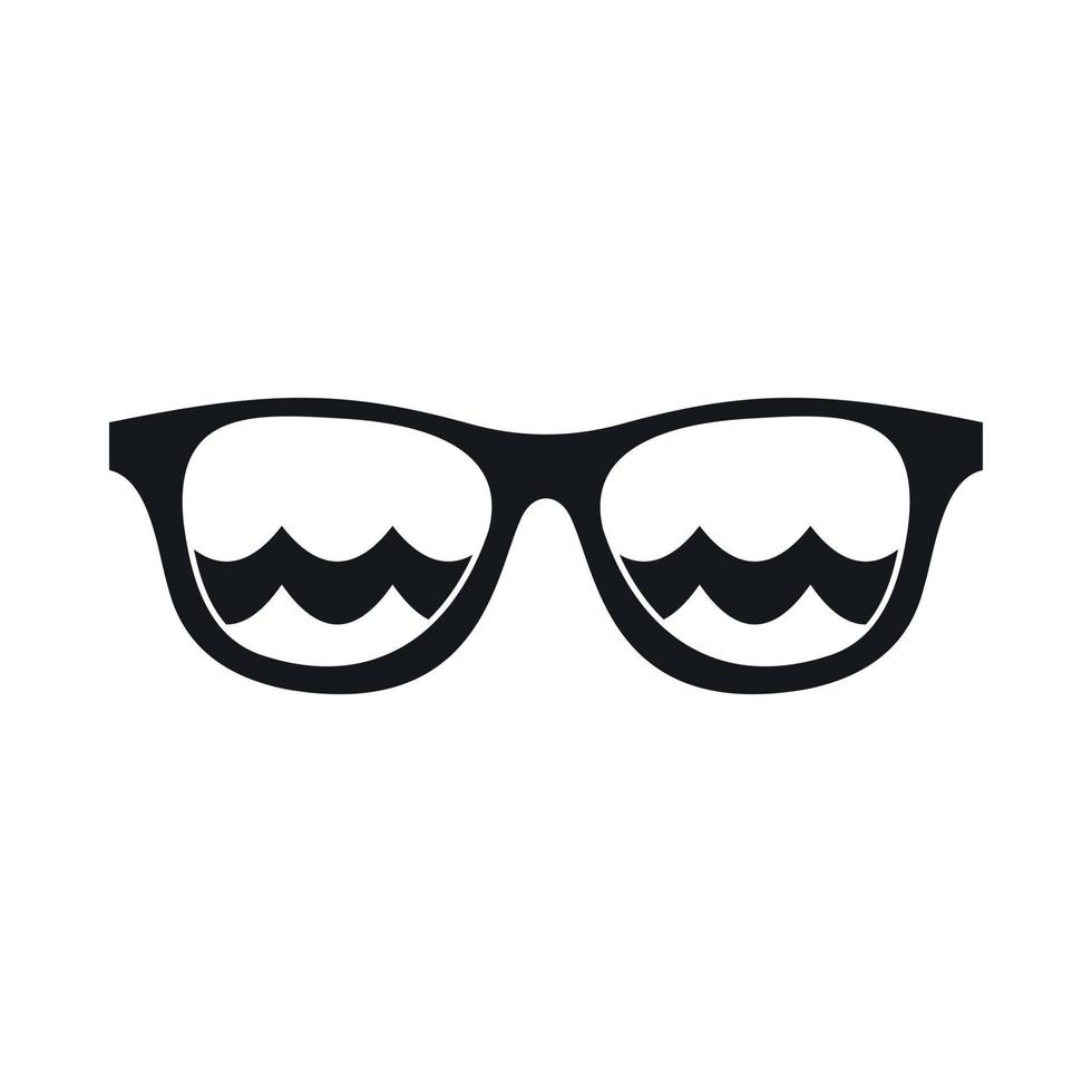 Sunglasses for surfing icon, simple style vector