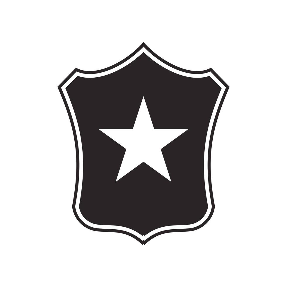 escudo con icono de estrella, estilo simple vector