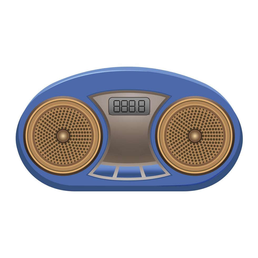 Portable radio icon, cartoon style vector