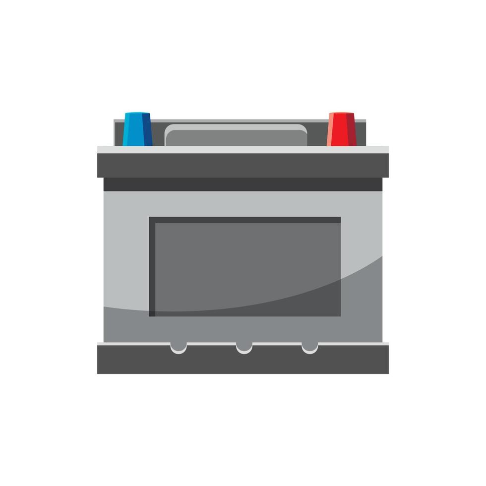 Car battery icon in cartoon style vector