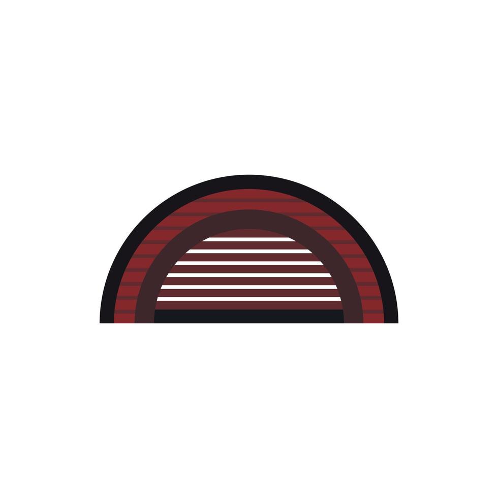 Hangar icon, flat style vector