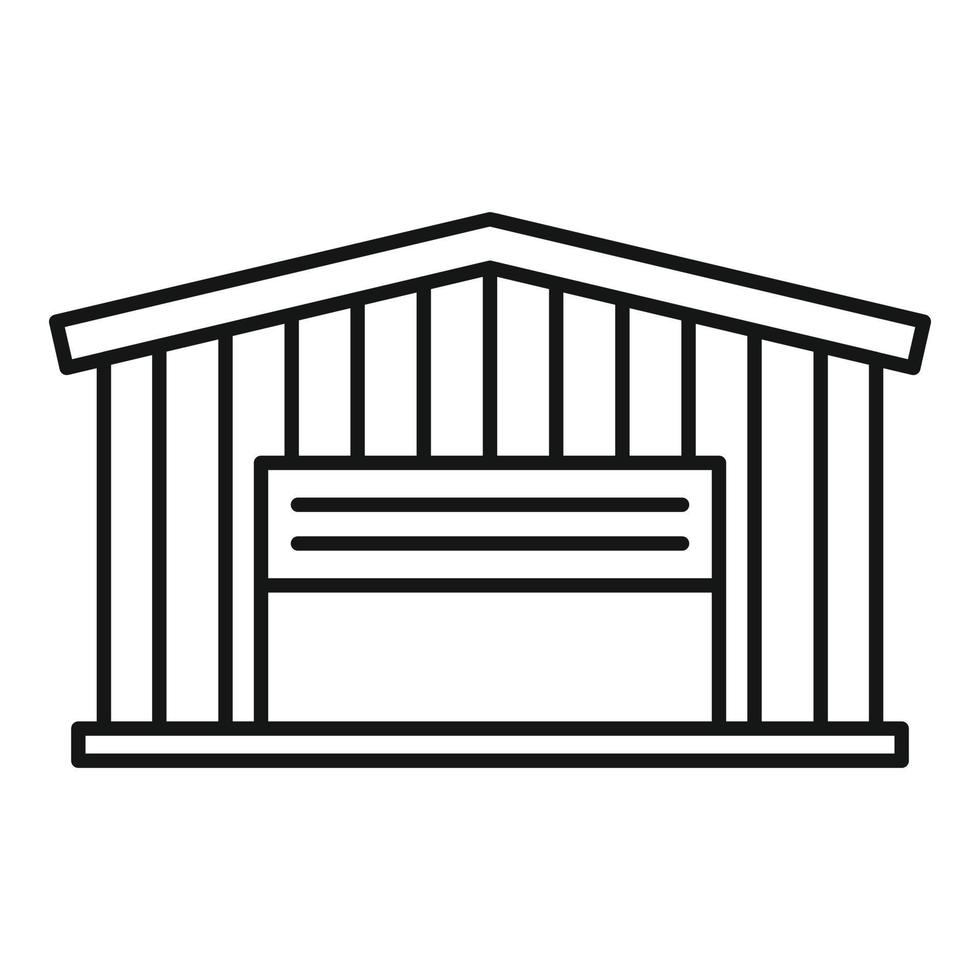 Cargo warehouse icon, outline style vector