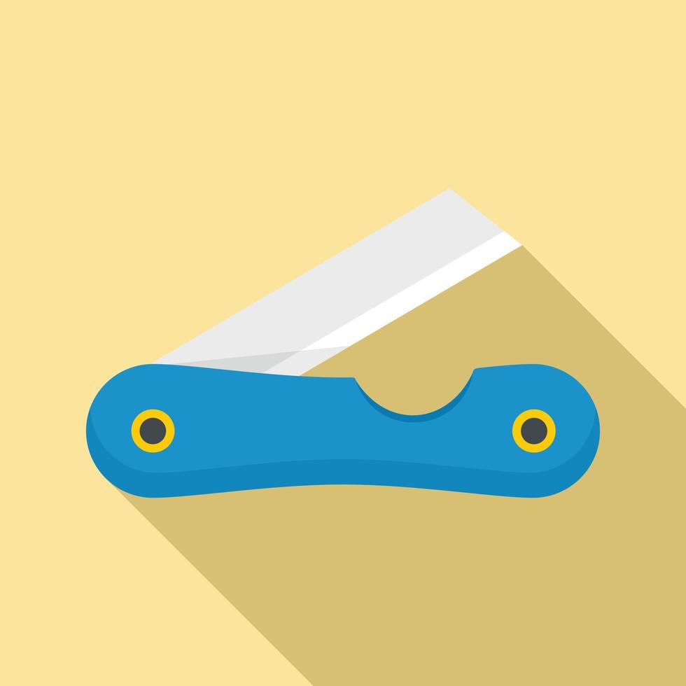 Pocket knife icon, flat style vector