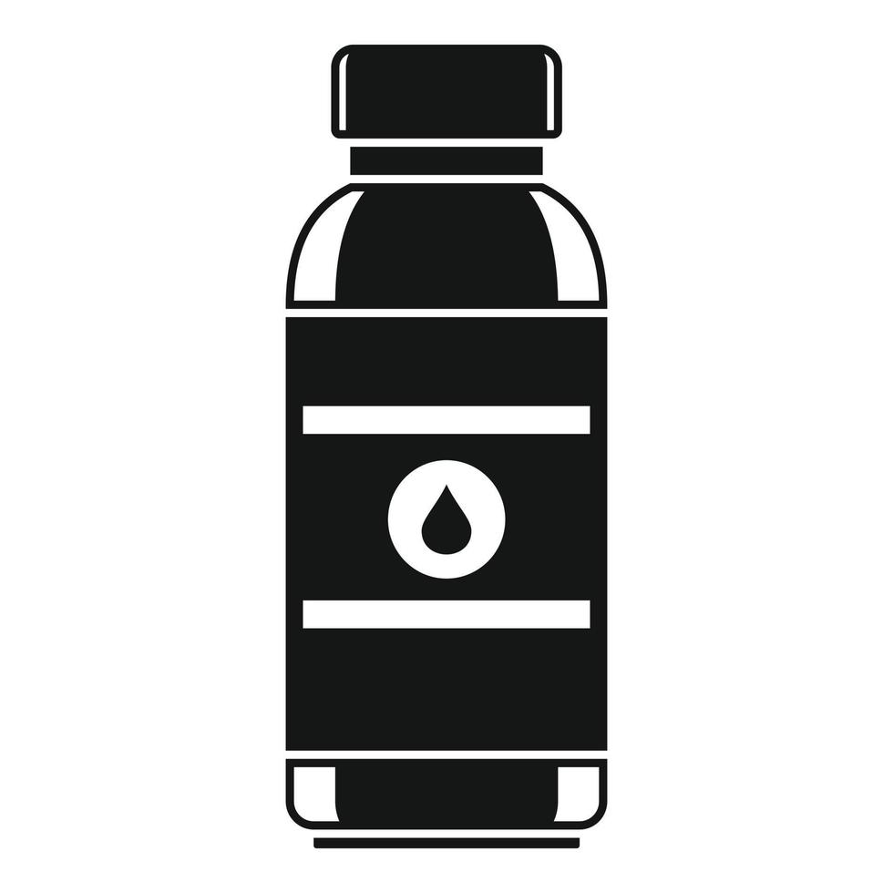 Water drink bottle icon, simple style vector