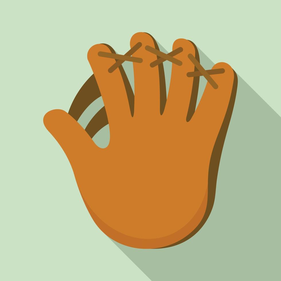 Baseball glove icon, flat style vector