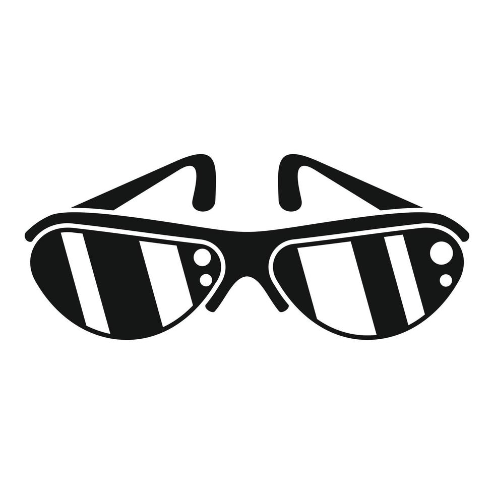 icono de gafas de bicicleta, estilo simple vector