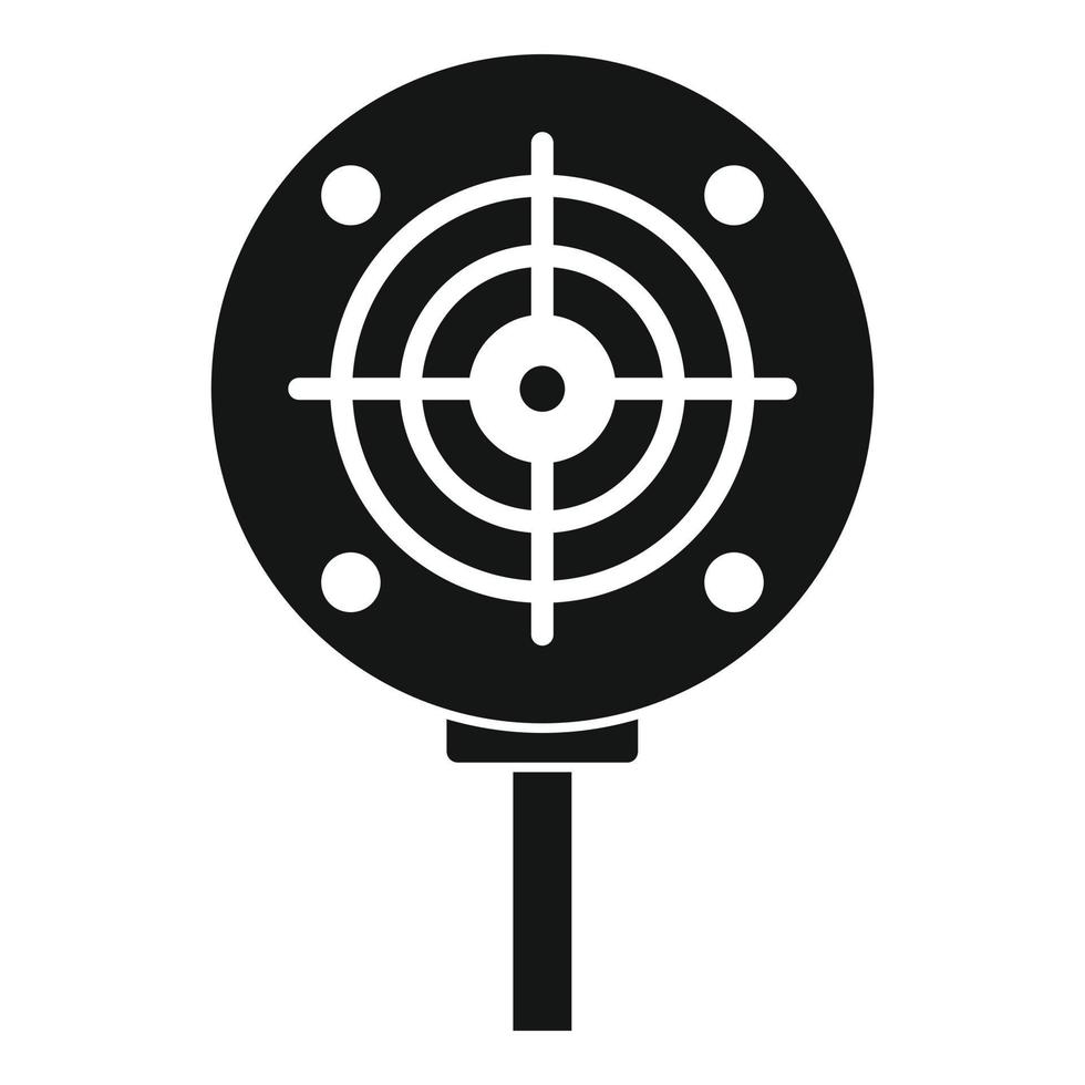 Shooting target icon, simple style vector