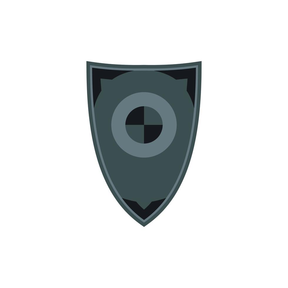 Shield icon in flat style vector