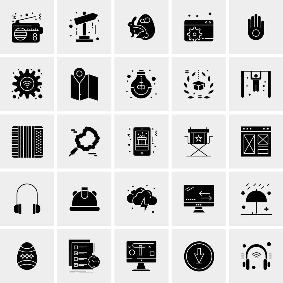 25 iconos de negocios universales vector ilustración de icono creativo para usar en proyectos relacionados con la web y dispositivos móviles