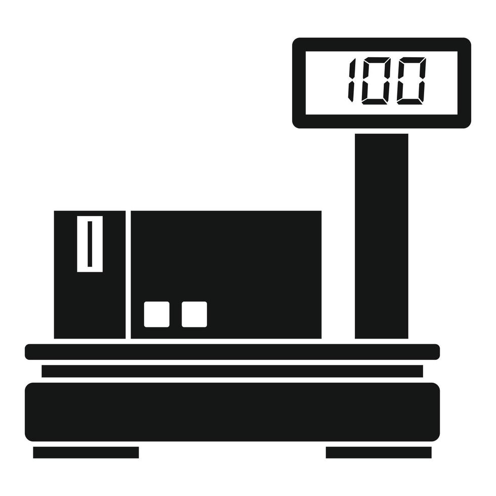 Warehouse scales icon, simple style vector