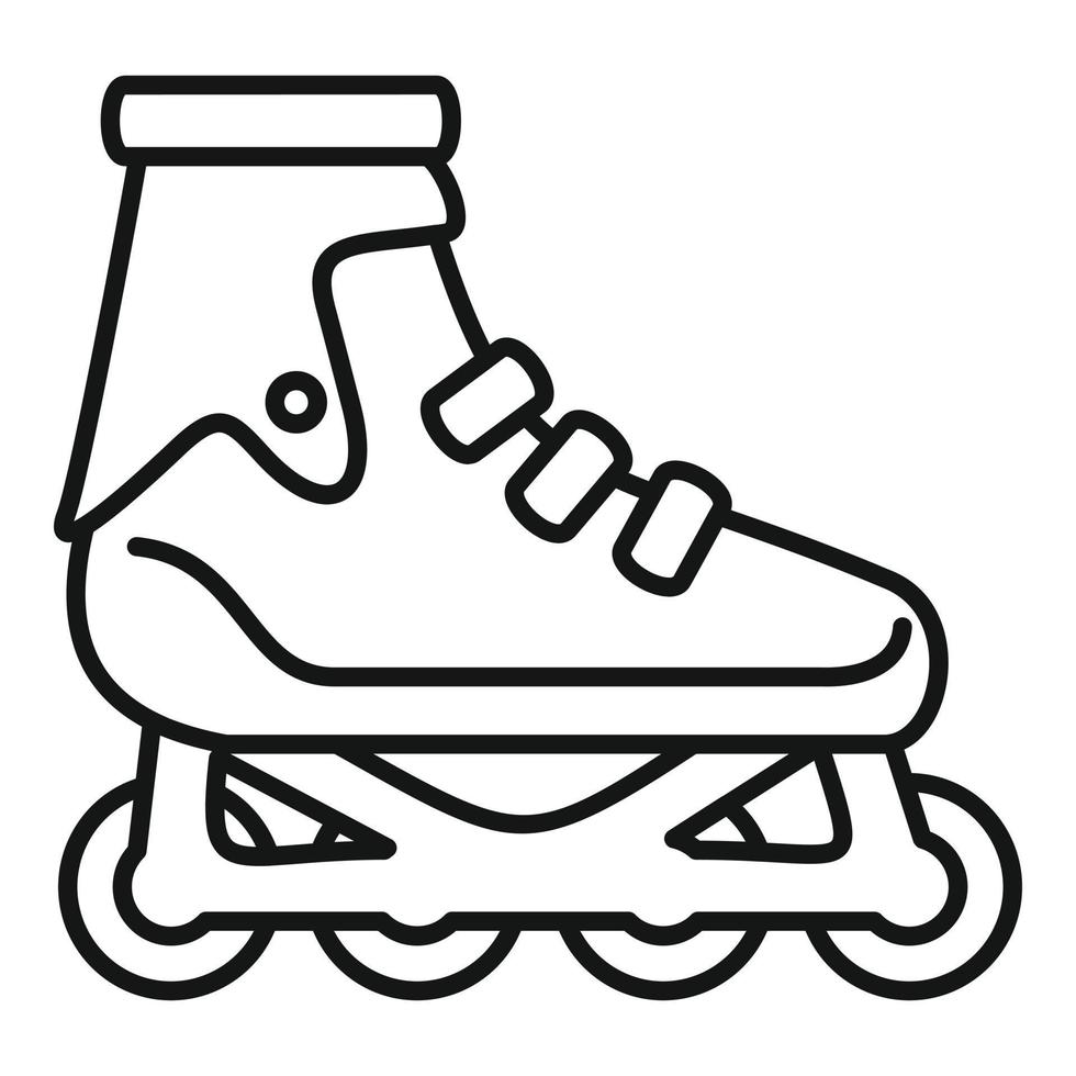 icono moderno de patines en línea, estilo de esquema vector