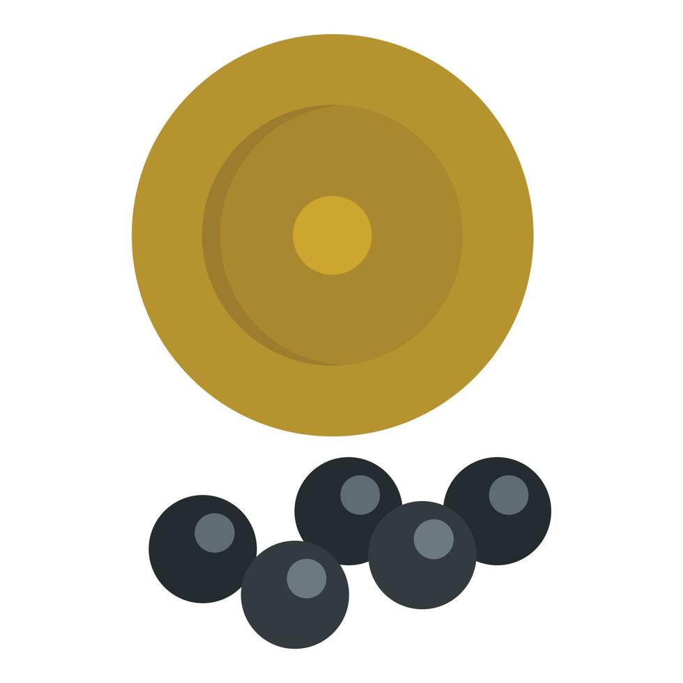 Cartridge balls icon, flat style vector