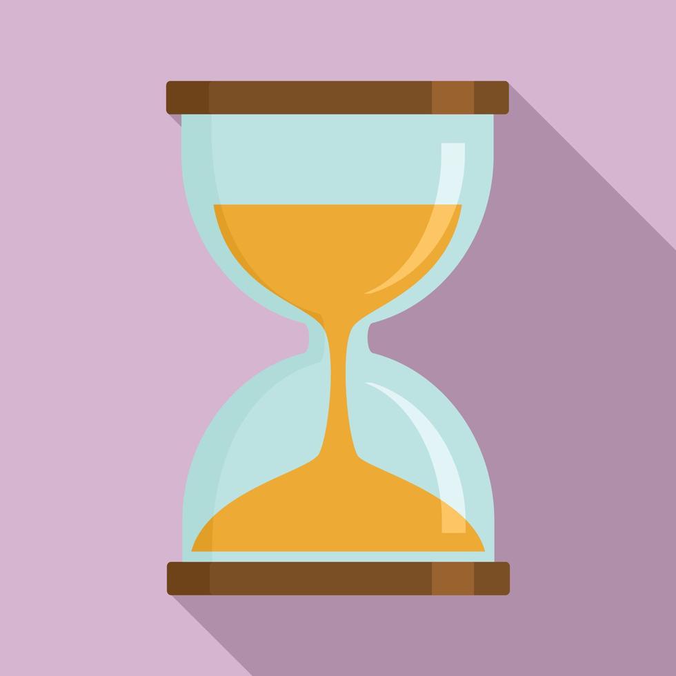 Magic hourglass icon, flat style vector