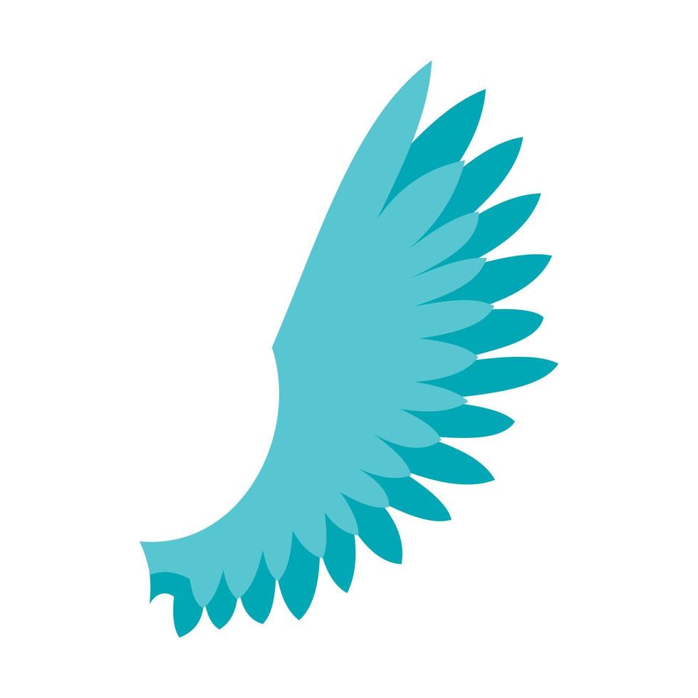 One wing icon, flat style vector