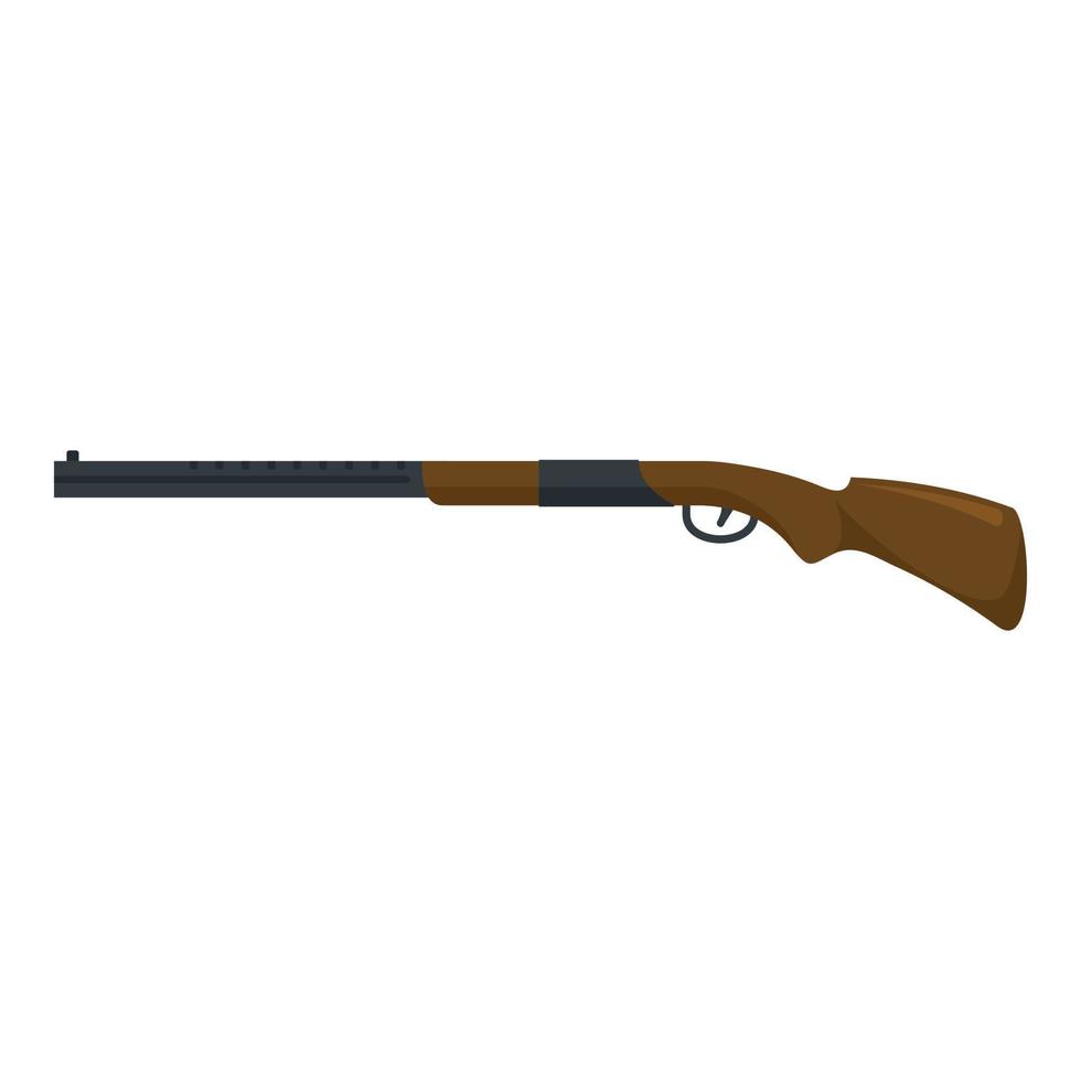 Modern hunting shotgun icon, flat style vector
