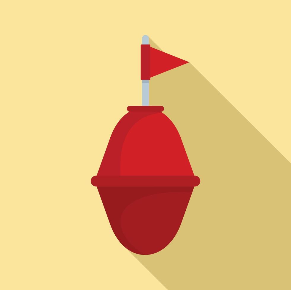 Port buoy icon, flat style vector