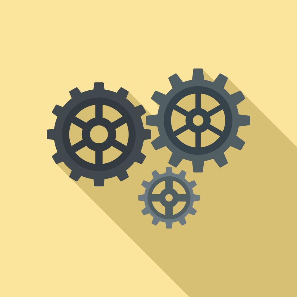 Gear cog icon, flat style 14447625 Vector Art at Vecteezy