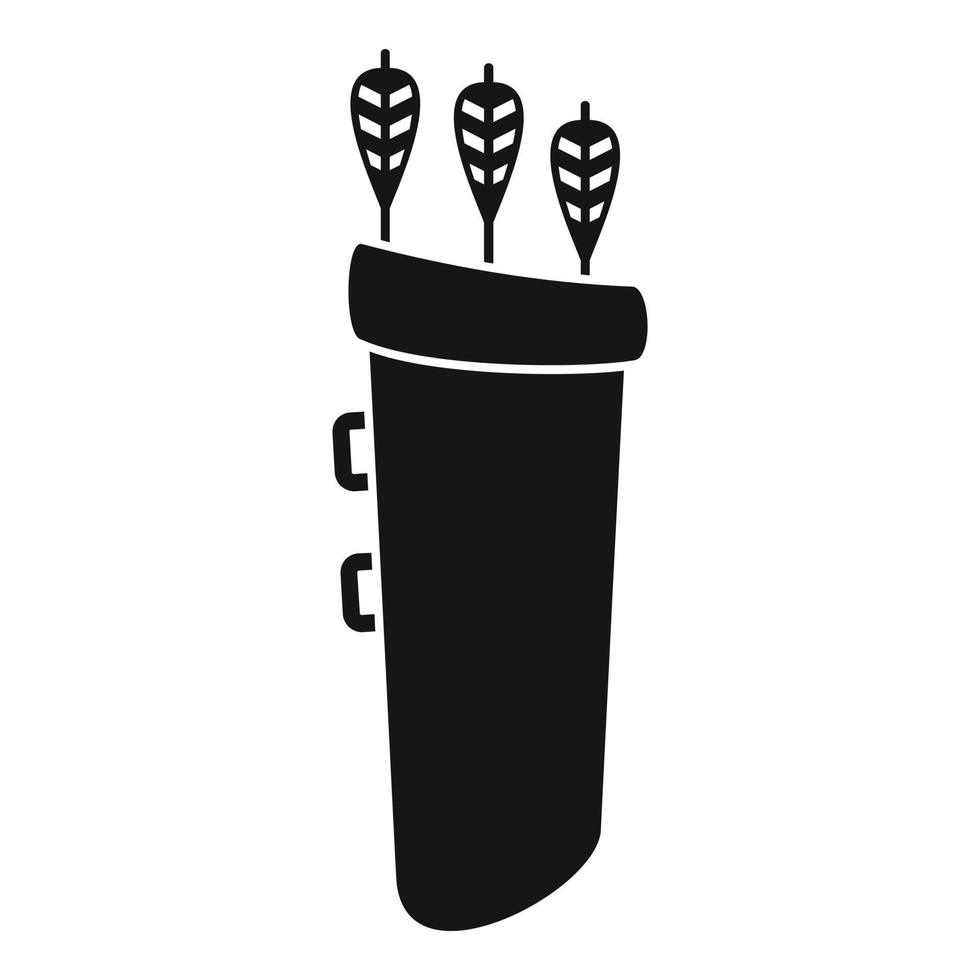 Arrow back bag icon, simple style vector