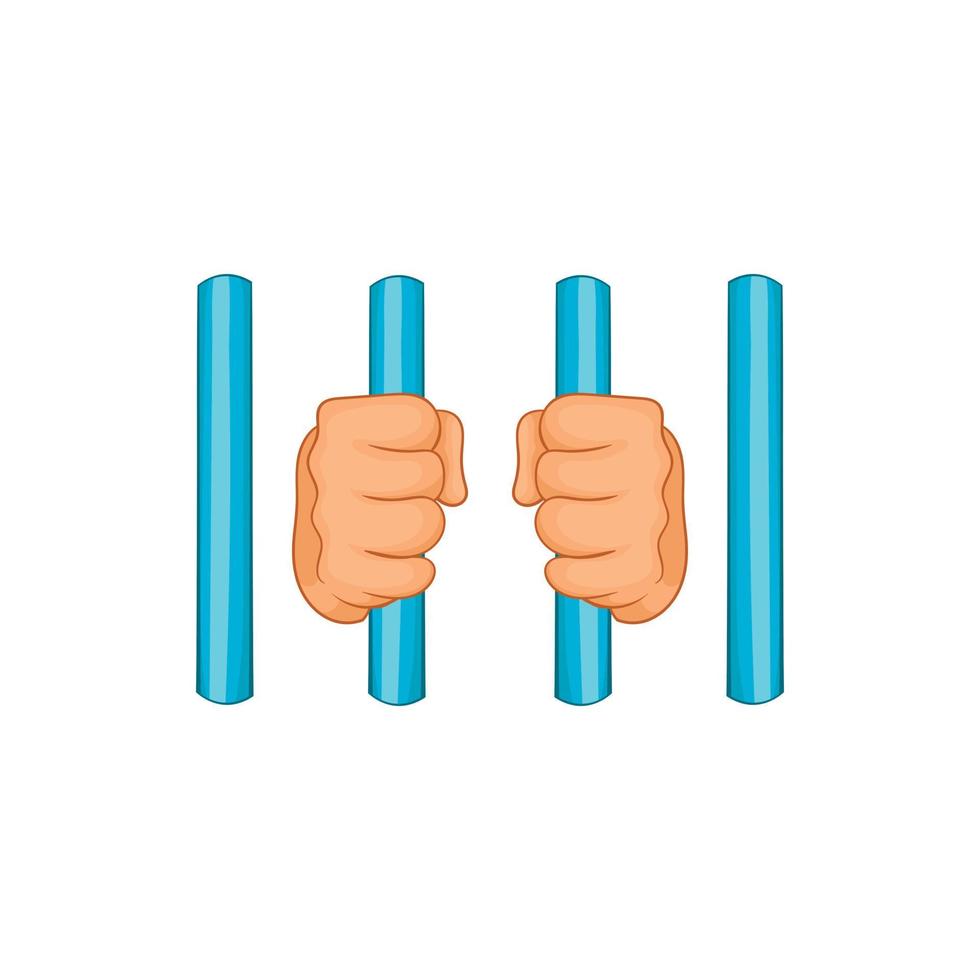 Prison icon in cartoon style vector