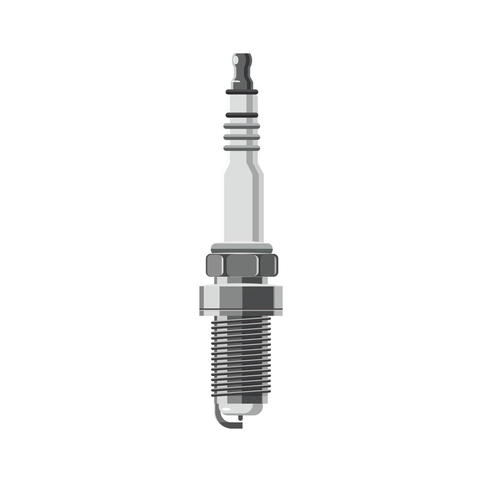 Spark plug icon in cartoon style vector