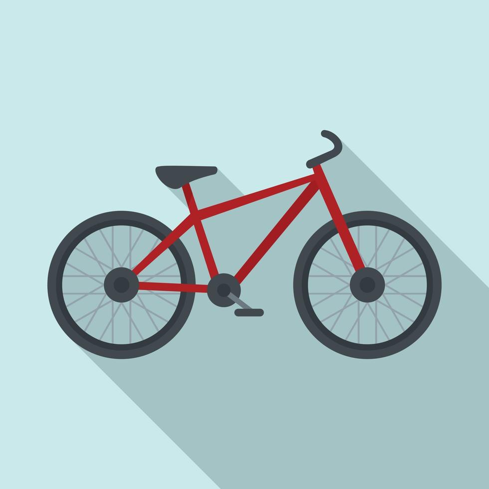 icono de bicicleta deportiva, estilo plano vector