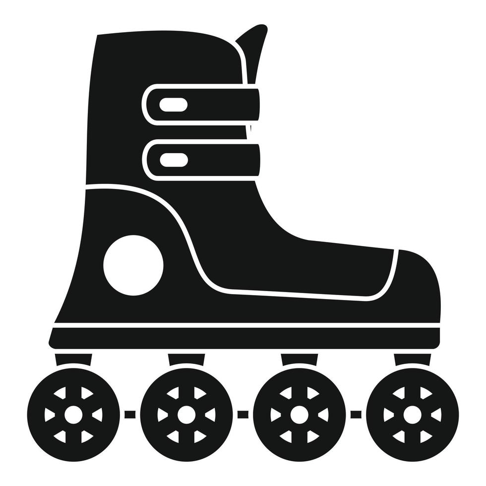 icono de patines en línea de carrera, estilo simple vector