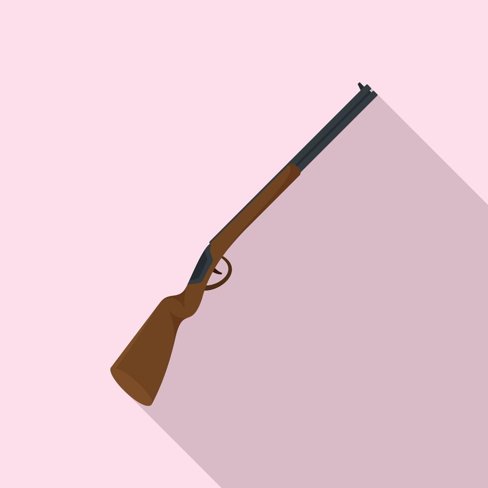 icono de rifle de caza americano, estilo plano vector