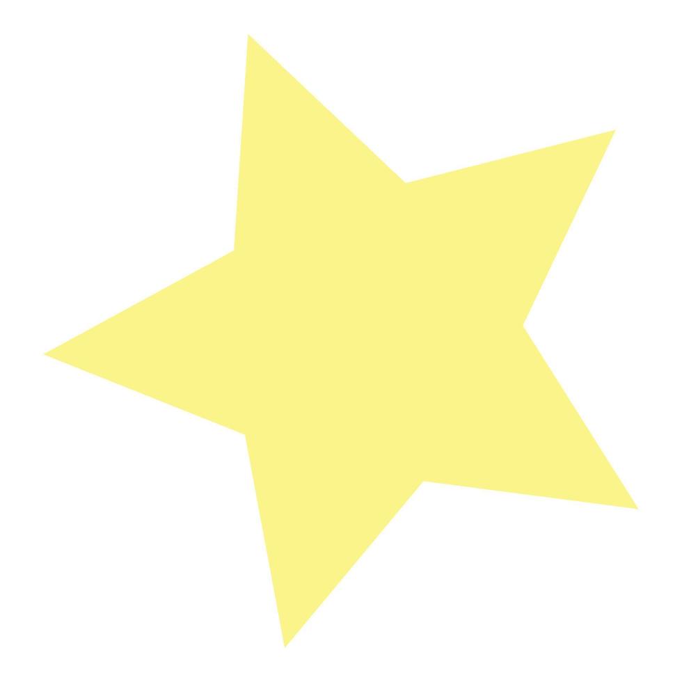 Star icon, flat style vector