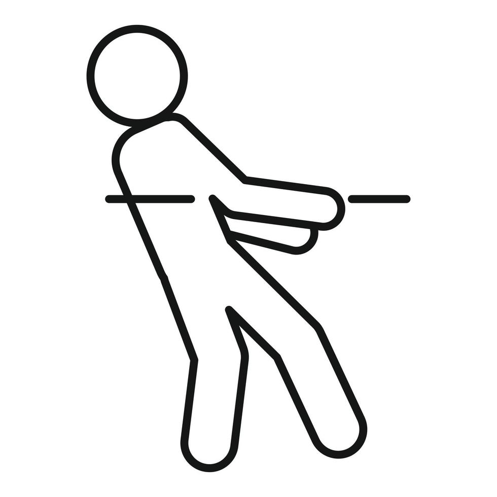 Man tug war icon, outline style vector