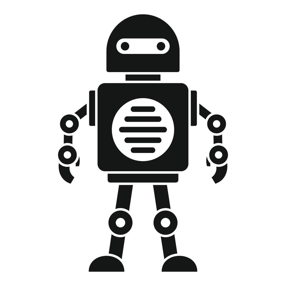 Robot icon, simple style vector