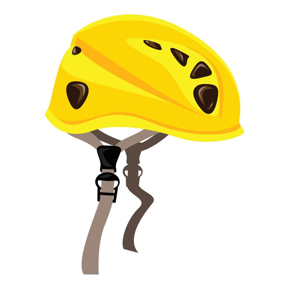 Hiking helmet icon, cartoon style vector