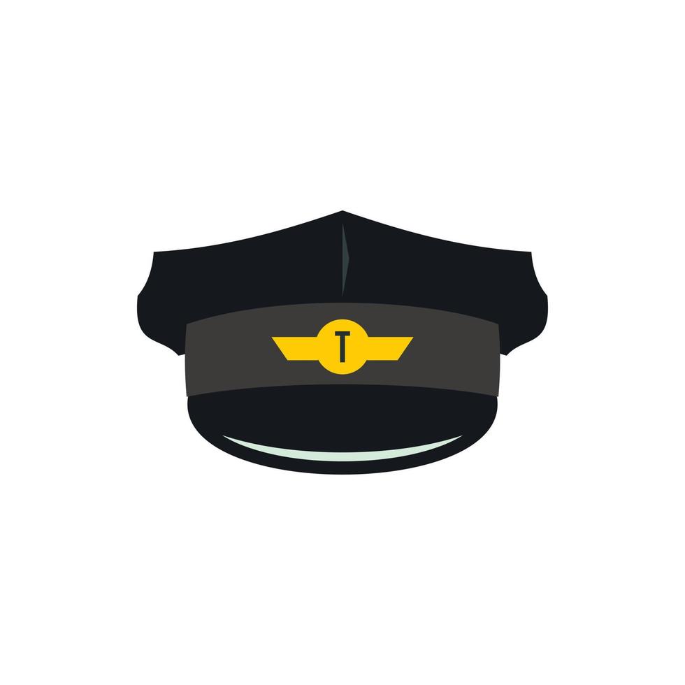 Cap of taxi driver with cockade icon vector