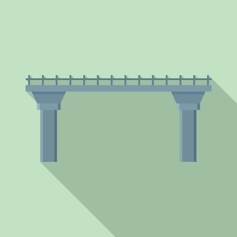 High bridge icon, flat style vector