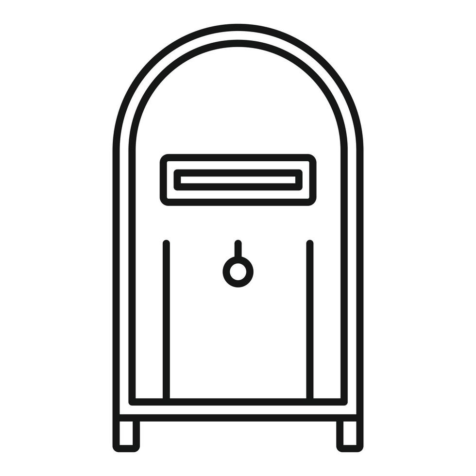 icono de buzón de correos de la calle, estilo de contorno vector