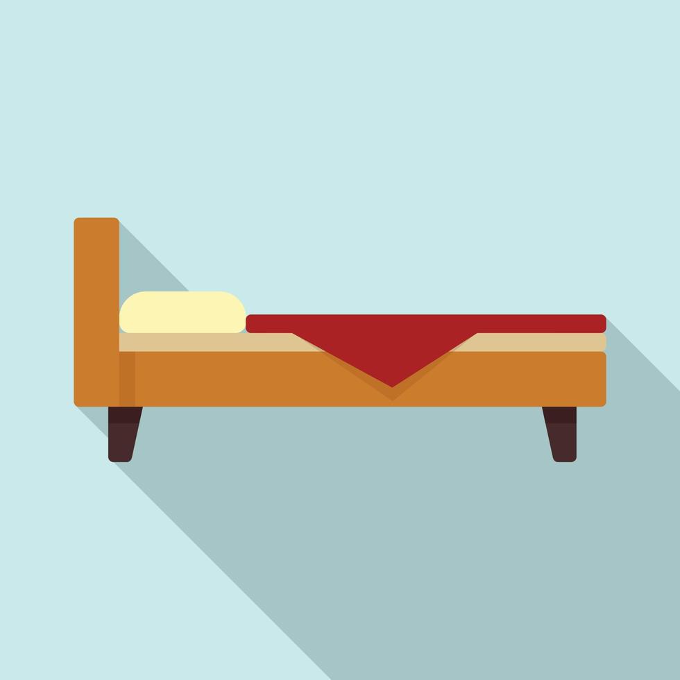 icono de cama de hospital, estilo plano vector