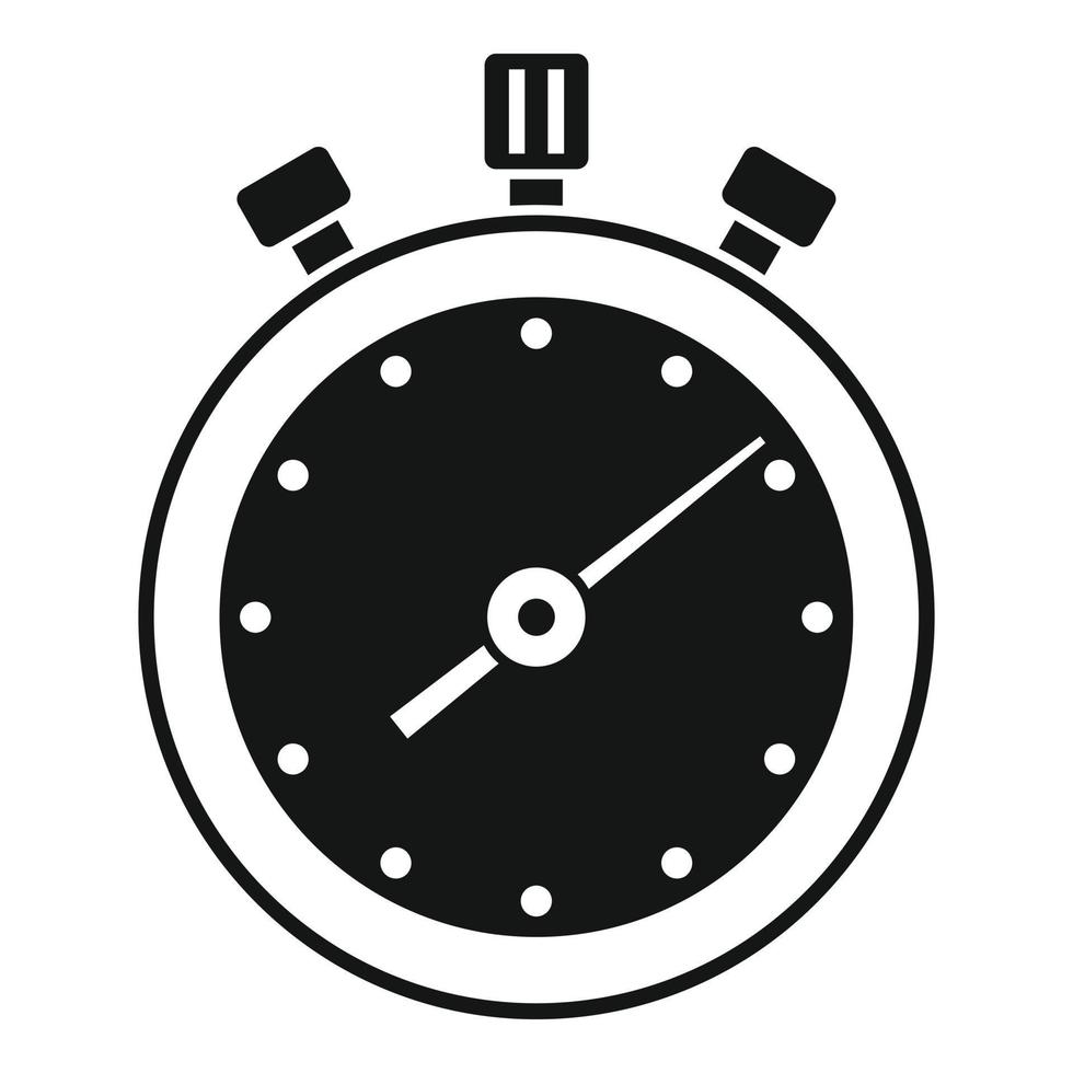 Stopwatch icon, simple style vector