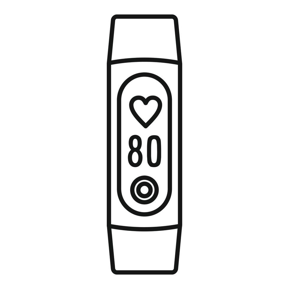 Fitness tracker icon, outline style vector