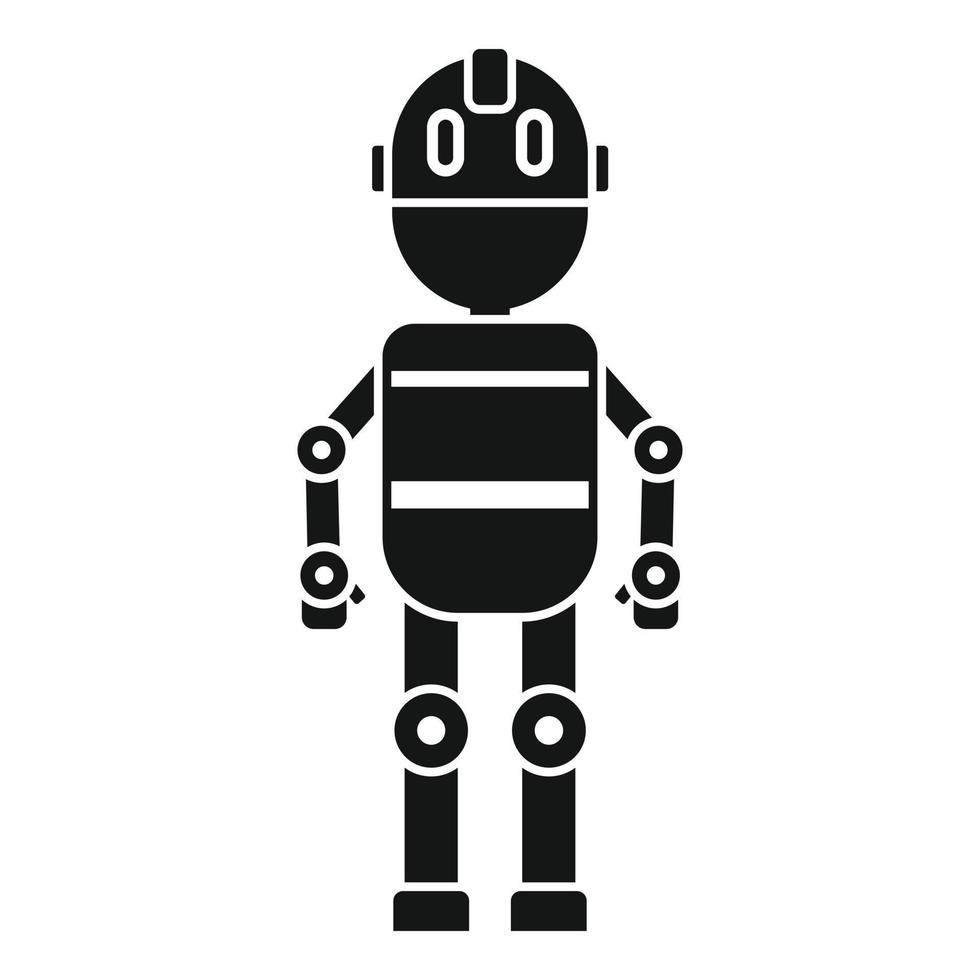 Alien robot icon, simple style vector