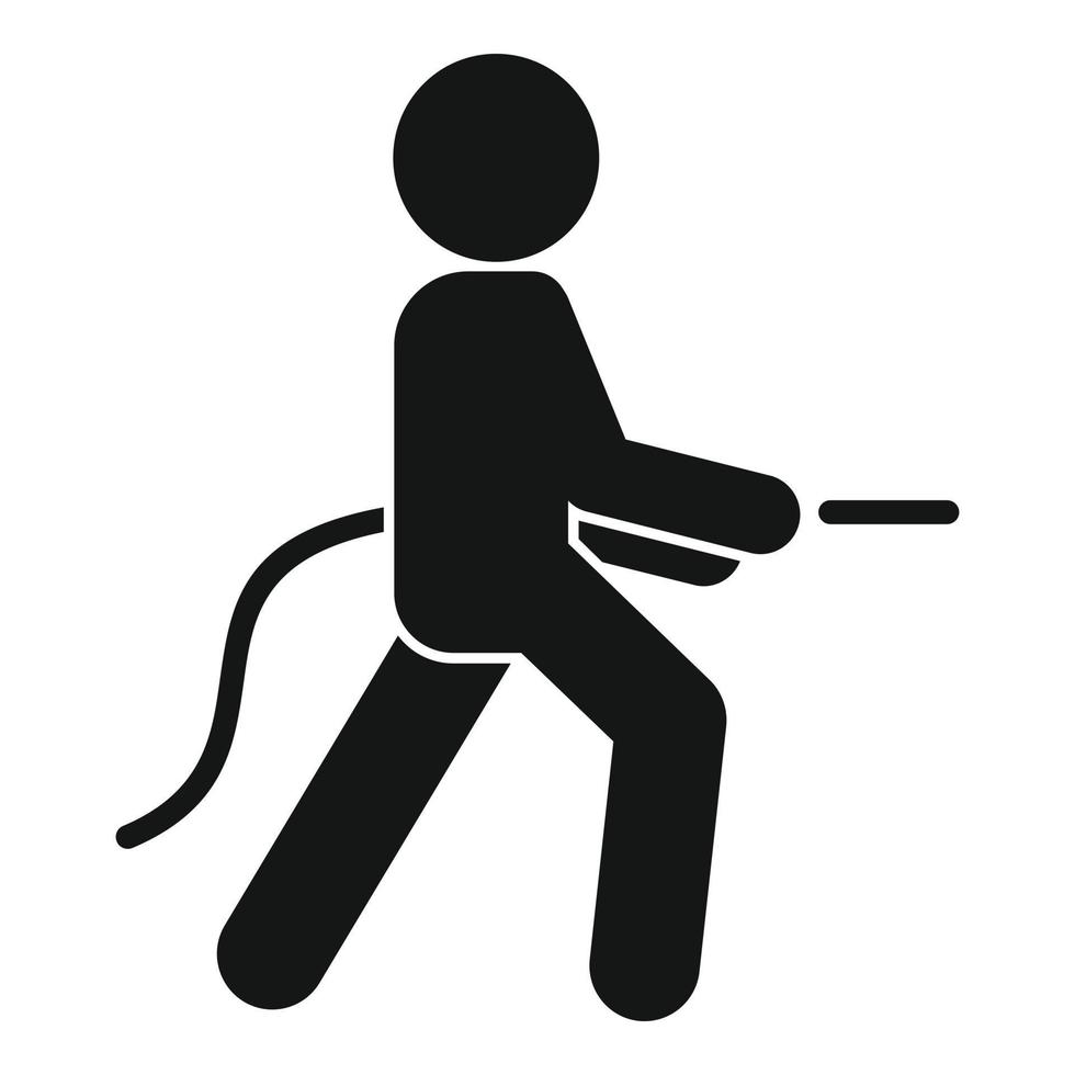 icono de deporte tira y afloja, estilo simple vector